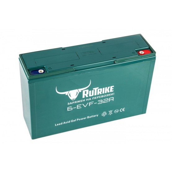 Тяговый гелевый аккумулятор RuTrike 6-EVF-32 (12V32A/H C3)