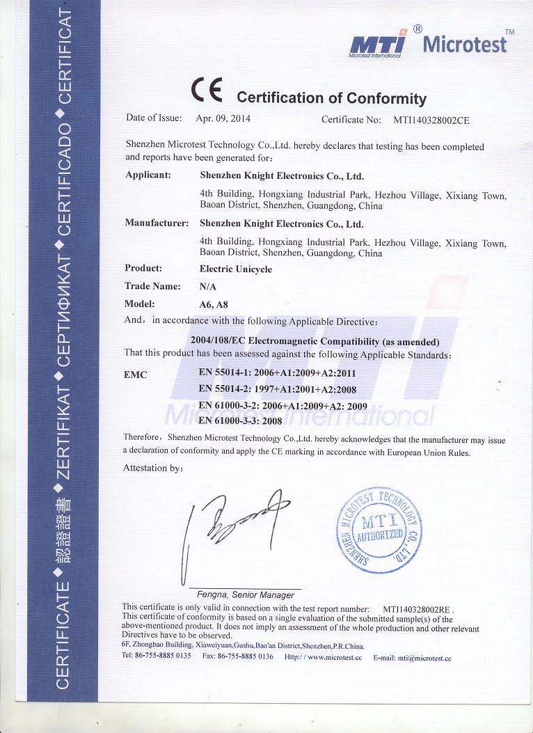 Сертификат CE1